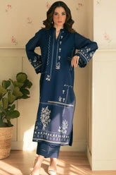 BATIK-2PIECE DHANAK EMBROIDERED SHIRT WITH DHANAK EMB TROUSER-WJ-15072