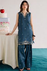 BATIK-2PIECE DHANAK EMBROIDERED SHIRT WITH DHANAK EMB TROUSER-WJ-15064