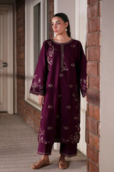 BATIK-2PIECE DHANAK EMBROIDERED SHIRT WITH DHANAK EMB TROUSER-WJ-15133