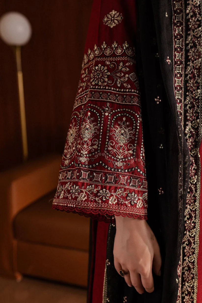 BATIK-3PC DHANAK EMBROIDERED SHIRT WITH CHIFFON EMBROIDERED DUPATTA AND EMB TROUSER-W.J-1782