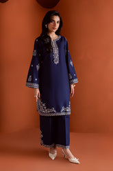 BATIK-2PIECE DHANAK EMBROIDERED SHIRT WITH DHANAK EMB TROUSER-WJ-15013