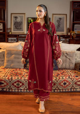 URGE-2PC LAWN EMBROIDERED SHIRT WITH EMB TROUSER-W.J-1027