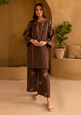 URGE-2PC LAWN EMBROIDERED SHIRT WITH EMB TROUSER-W.J-1041