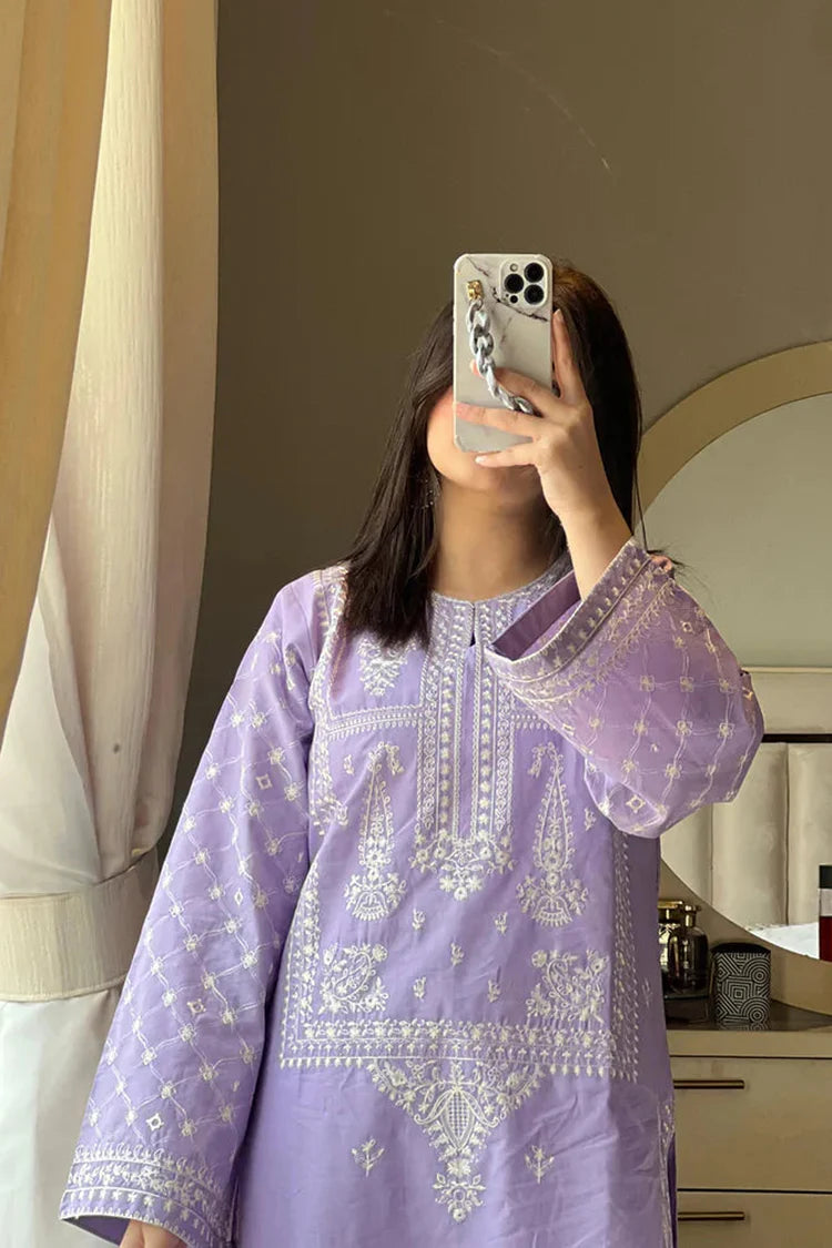 URGE-2PC DHANAK EMBROIDERED SHIRT AND EMBROIDRED SLEEVES-WJ-1941