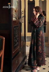ASIM JOFA-3PC DHANAK EMBROIDERED SHIRT WITH DHANAK EMBROIDERED SHAWL AND TROUSER-W.J-5206