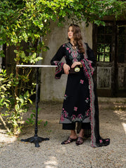 YARDS-3PC LAWN EMBROIDERED SHIRT WITH KHADDI NET EMBROIDERED DUPATTA AND TROUSER-W.J-4852