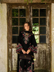 YARDS-3PC LAWN EMBROIDERED SHIRT WITH KHADDI NET EMBROIDERED DUPATTA AND TROUSER-W.J-4852