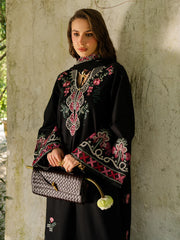 YARDS-3PC LAWN EMBROIDERED SHIRT WITH KHADDI NET EMBROIDERED DUPATTA AND TROUSER-W.J-4852