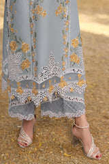 ANEELAS-3PC LAWN EMBROIDERED SHIRT WITH CHIFFON EMBROIDRED DUPATTA & EMB TROUSER-W.J-4790
