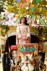 IZNIK-3PC DHANAK EMBROIDERED SHIRT WITH WOOL DIGITAL PRINT SHAWL AND TROUSER-W.J-5093