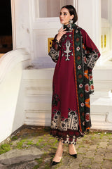 CHARIZMA-3PC KHADDAR PRINTED SHIRT WITH KHADDAR PRINTED DUPATTA AND PRINT TROUSER-W.J-2651