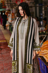 CHARIZMA-3PC KHADDAR PRINTED EMB SHIRT WITH KHADDAR PRINTED DUPATTA AND PRINT TROUSER-W.J-2664