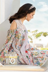 MARIA.B-3PC LAWN PRINTED EMB SHIRT WITH CHIFFON PRINT DUPATTA AND PRINT TROUSER-W.J-1644