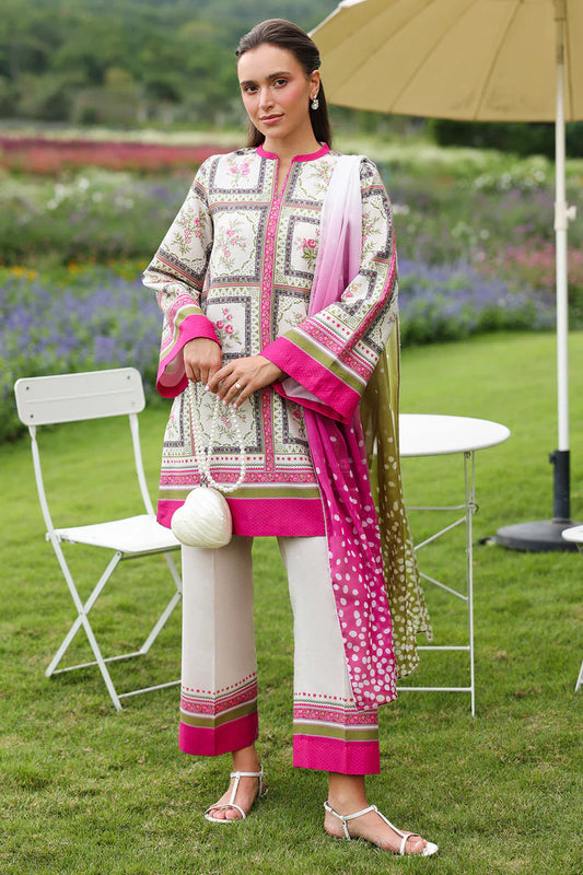 JAZMIN-3PC KHADDAR PRINTED SHIRT WITH KHADDAR PRINTED DUPATTA AND PRINTED TROUSER-W.J-1971