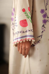 LULUSAR-2PC-SHAMOZE SILK PRINTED SHIRT WITH SILK TROUSER-W.J-9014