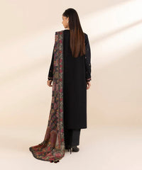 SAPPHIRE-3PC DHANAK EMBROIDERED SHIRT WITH WOOL DIGITAL PRINTED SHAWL & TROUSER-W.J-5054