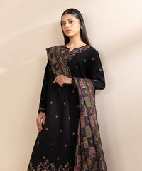 SAPPHIRE-3PC DHANAK EMBROIDERED SHIRT WITH WOOL DIGITAL PRINTED SHAWL & TROUSER-W.J-5054