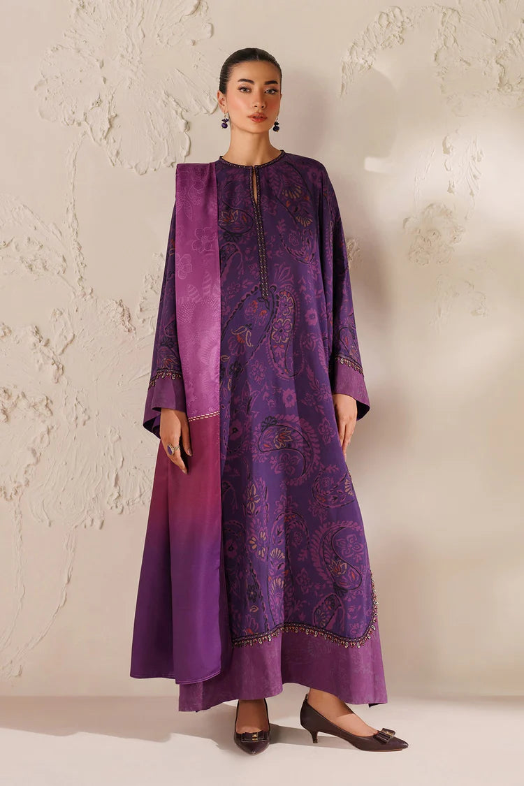 BAROQUE-3PC KHADDAR PRINTED SHIRT WITH KHADDAR PRINTED DUPATTA AND PRINTED TROUSER-W.J-2660