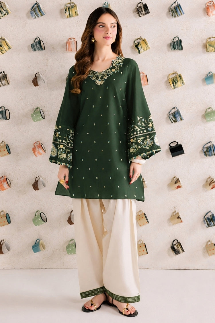 BATIK-2PIECE DHANAK EMBROIDERED SHIRT WITH DHANAK EMB TROUSER-WJ-15107