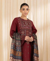 SAPPHIRE-3PC LAWN EMBROIDERED SHIRT WITH CHIFFON PRINTED DUPATTA AND TROUSER-W.J-4548