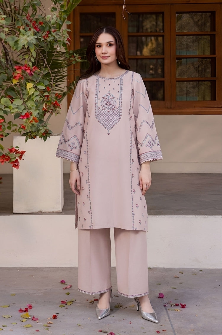 GARNET-2PC LAWN EMBROIDERED SHIRT WITH LAWN TROUSER-W.J-150
