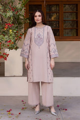 GARNET-2PC LAWN EMBROIDERED SHIRT WITH LAWN TROUSER-W.J-150