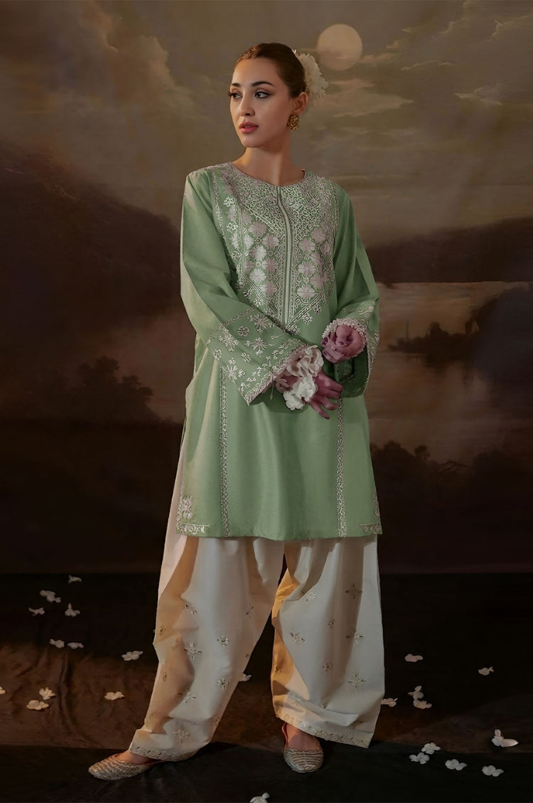 URGE-2PC LAWN EMBROIDERED SHIRT WITH LAWN EMBROIDERED TROUSER-W.J-85