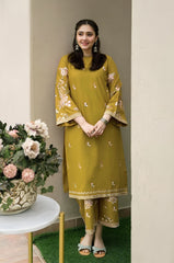 URGE-2PC LAWN EMBROIDERED SHIRT WITH EMB TROUSER-W.J-80