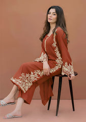 LAJWANTI-2PC LAWN EMBROIDERED SHIRT WITH LAWN TROUSER-W.J-17