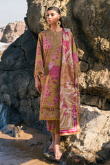 BAROQUE-3PC KHADDAR PRINTED EMB SHIRT WITH KHADDAR PRINTED DUPATTA AND PRINT TROUSER-W.J-2622
