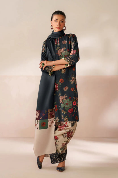 BAROQUE-3PC VISCOSE PRINTED SHIRT WITH VISCOSE PRINTED DUPATTA AND TROUSER-W.J-2046