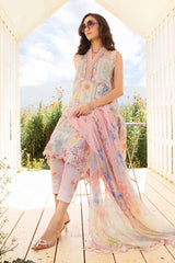 MARIA.B-3PC LAWN EMBROIDERED PRINTED SHIRT WITH CHIFFON PRINT DUPATTA AND PRINT TROUSER-W.J-1711