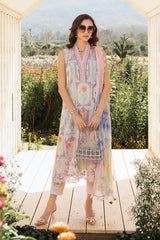 MARIA.B-3PC LAWN EMBROIDERED PRINTED SHIRT WITH CHIFFON PRINT DUPATTA AND PRINT TROUSER-W.J-1711