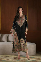 ETHNC-2PC SILK EMBROIDERED SHIRT AND SILK EMBROIDERED SLEEVES-W.J-15129