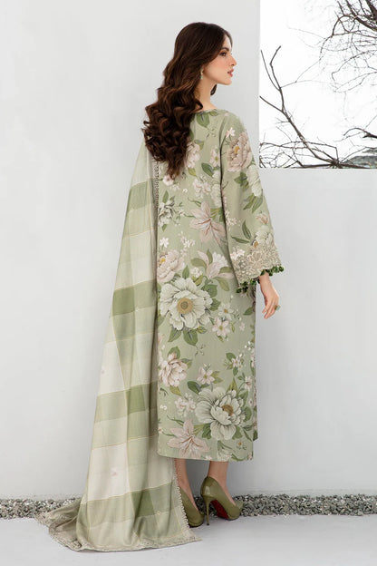 JAZMIN-3PC KHADDAR SHIRT WITH KHADDAR PRINT DUPATTA AND PRINT TROUSER-W.J-1679
