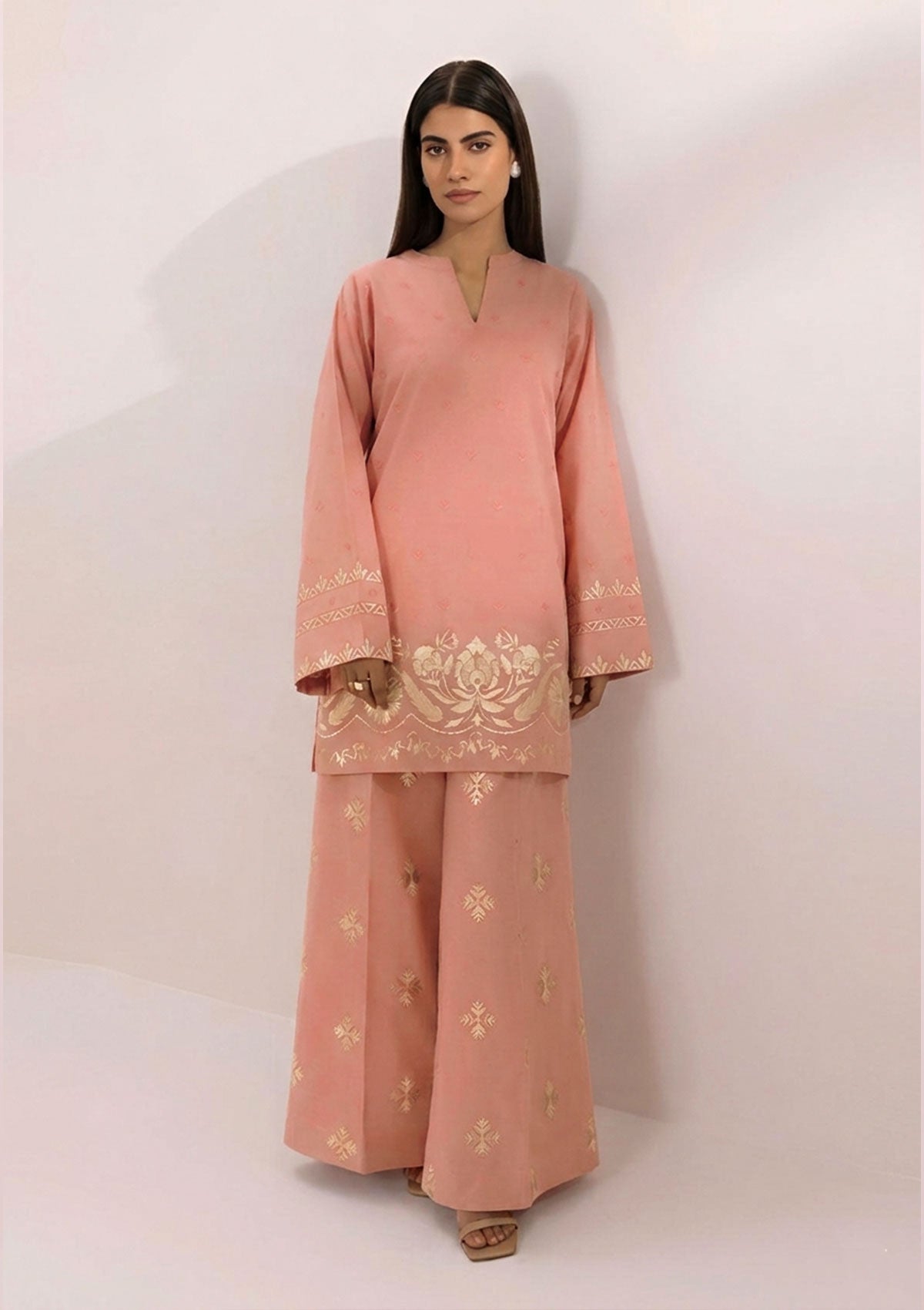 SAPPHIRE-2PC  LAWN EMBROIDERED SHIRT WITH EMBROIDERED TROUSER-W.J-51