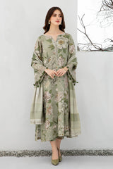 JAZMIN-3PC KHADDAR SHIRT WITH KHADDAR PRINT DUPATTA AND PRINT TROUSER-W.J-1679