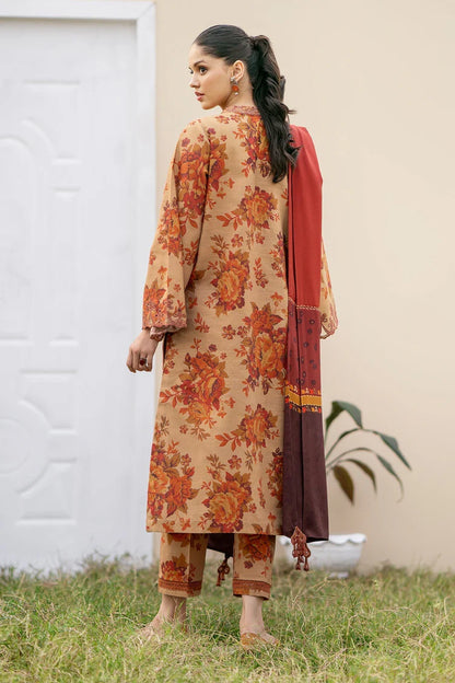 BAROQUE-3PC KHADDAR PRINTED SHIRT WITH KHADDAR PRINT DUPATTA AND PRINT TROUSER-W.J-1965