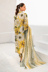BAROUQE-3PC KARANDI PRINTED SHIRT WITH KARANDI PRINTED DUPATTA AND TROUSER-W.J-2573