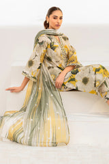 BAROUQE-3PC KARANDI PRINTED SHIRT WITH KARANDI PRINTED DUPATTA AND TROUSER-W.J-2573