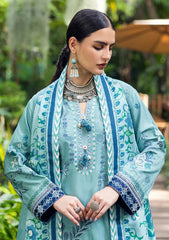 MUSHQ-3PC DHANAK EMBROIDERED SHIRT WITH WOOL PRINTED SHAWL AND TROUSER_W.J_-5180