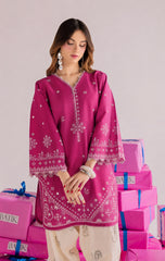 BATIK-2PIECE DHANAK EMBROIDERED SHIRT WITH DHANAK EMB TROUSER-WJ-15067