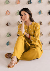 BATIK-2PIECE DHANAK EMBROIDERED SHIRT WITH DHANAK EMB TROUSER-WJ-15105