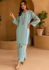 BATIK-2PIECE DHANAK EMBROIDERED SHIRT WITH DHANAK EMB TROUSER-WJ-15095