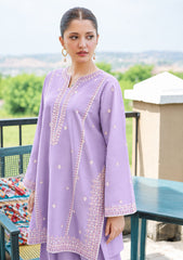 BATIK-2PIECE DHANAK EMBROIDERED SHIRT WITH DHANAK EMB TROUSER-WJ-15098
