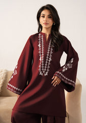 BATIK-2PIECE DHANAK EMBROIDERED SHIRT WITH DHANAK EMB TROUSER-WJ-15099