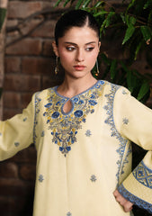 BATIK-2PIECE DHANAK EMBROIDERED SHIRT WITH DHANAK EMB TROUSER-WJ-15109