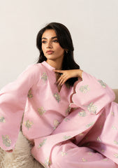 BATIK-2PIECE DHANAK EMBROIDERED SHIRT WITH DHANAK EMB TROUSER-WJ-15077