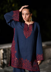 BATIK-2PIECE DHANAK EMBROIDERED SHIRT WITH DHANAK EMB TROUSER-WJ-15128