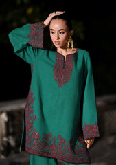 BATIK-2PIECE DHANAK EMBROIDERED SHIRT WITH DHANAK EMB TROUSER-WJ-15127